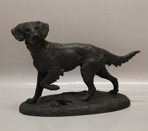 786 Gordonsetter Sort Glaseret Lauritz Jensen 24 x 33 cm August 1904 Keramik fra 
P. Ipsens Enke Kgl. Hof. Terracottafabrik 1843-1955