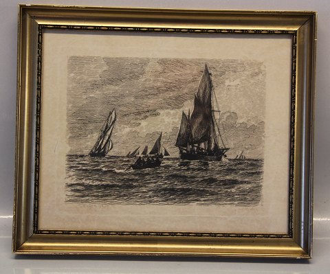 Carl Locher Skagen 1902 ca 26 x 31.5 cm Marine