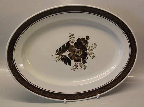 Brown Tranquebar 0929-45 Oval platter 27 x 38 cm Aluminia Faience