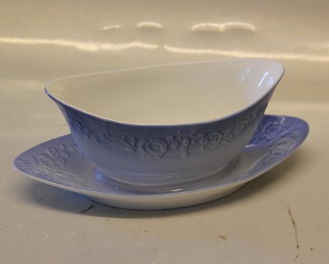 Blue Flower embossed Royal Copenhagen 2517-13005 Gravy boat 8.5  x 23 cm
