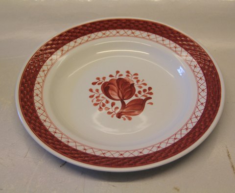 Aluminia Faience Red Tranquebar 0945-13 Luncheon plate 19 cm