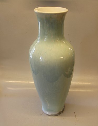 Stor Kongelig Dansk Vase Grønlig Isglasur løbe- og krystalglasur ca 42 cm 
Valdemar Engelhardt VE 607