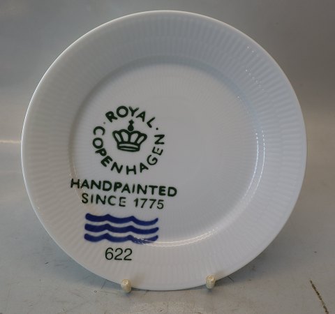 Signatur Kongelig Dansk Porcelæn Musselmalet 622-1 Tallerken, 22 cm, Signatur 
(1017470)