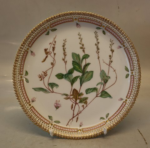 20-3566 "Veronica officinalis L. v. glabrata Frist" Round Tray 24,75 cm / 9 ¾" 
New #:365  Royal Copenhagen Flora Danica