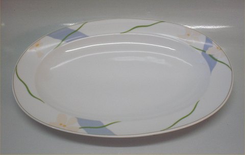 316 Ovalt fad 33 cm Blå Orkide B&G