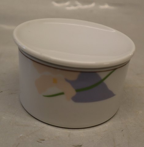 302 Sukkerskål m låg ca. 5.8 x 10 cm Cylinderformet Blå Orkide B&G