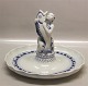 Aluminia Faience Tranquebar
 3050-1078 Centerpiece on figural foot Mermaid with fish 24 x 32 cm