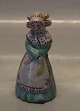 L.Hjorth miniature lady standing in green national dress ca 10 cm