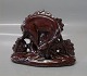 Royal Copenhagen Red Ox blood glaze  Art Deco Pottery
2051 RC Deer on  base Signed HHH - Hans Henrik Hansen 1919 13 x 17 cm