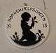 1918 a Boy with flower Else Hasselriis 8.7 cm Aluminia Royal Copenhagen faience 
Children Days plates