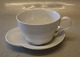 087-1 Cup 6 x9.5 cm & saucer 086-1 14 x 12 cm White Elements Danish Porcelain