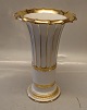 Kongelig Dansk RC 8569 Hetsch Kantet Vase 26.5 cm Dekoreret med guld