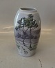 B&G 620-5251 Vase med træer langs vej 18 cm Bing & Grøndahl