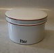 B&G 553 Pâté lidded bowl 8.5 x 14 cm Red line Bing & Groendahl White Dinnerware, 
Magnussen