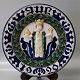 Aluminia Faience Chriostmas Relief Wall Plate 1920, 31 cm