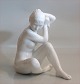 B&G figur B&G 2280 Hvid sidende grønlænder 23 x 24 cm